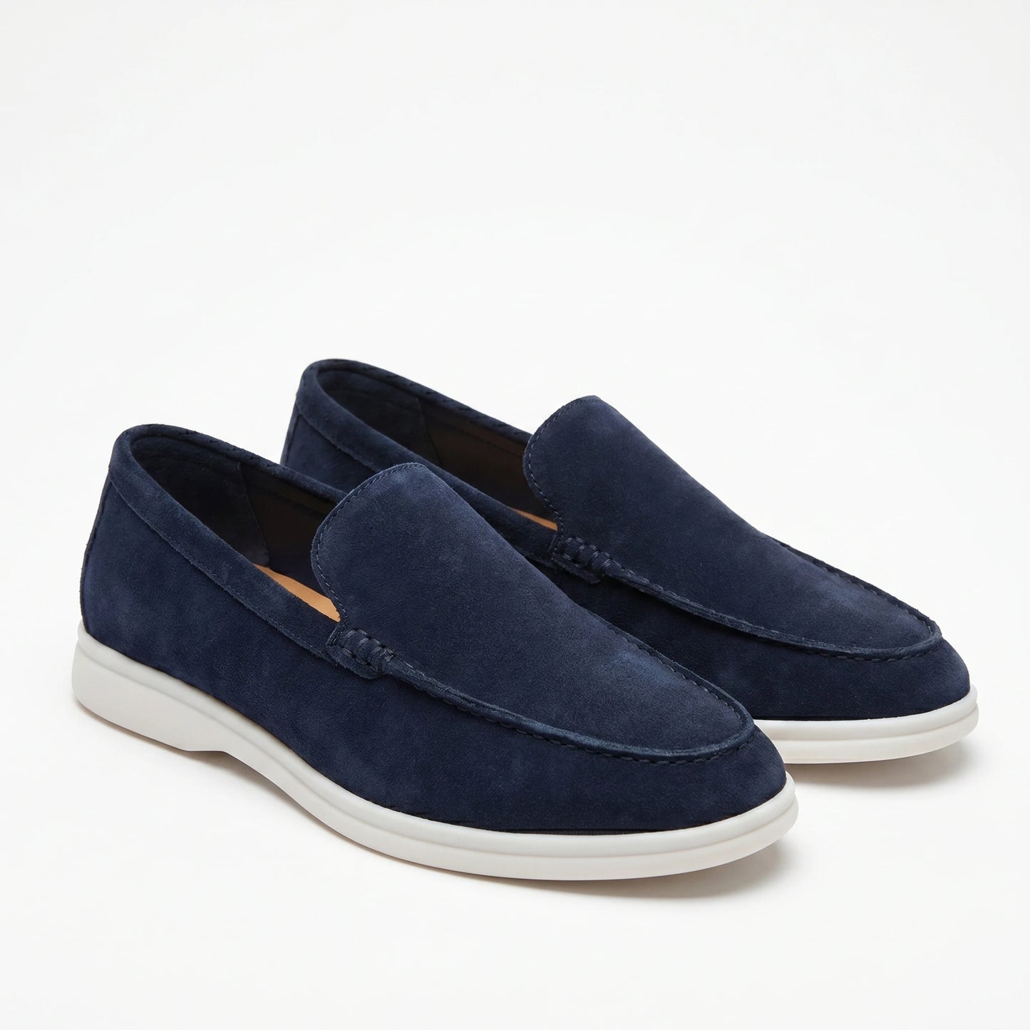 Stonebrook Studio - Stonebrook Studio | Leather Loafers Round Toe Comfort Slip - On Casual Shoes
