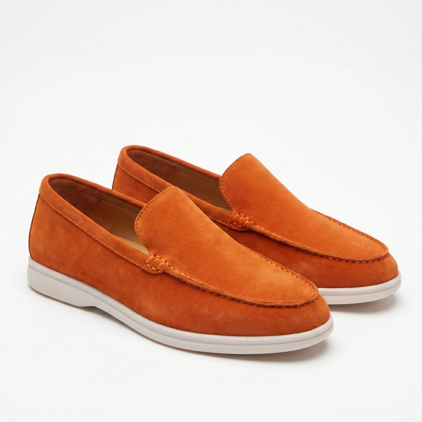 Stonebrook Studio - Stonebrook Studio | Leather Loafers Round Toe Comfort Slip - On Casual Shoes