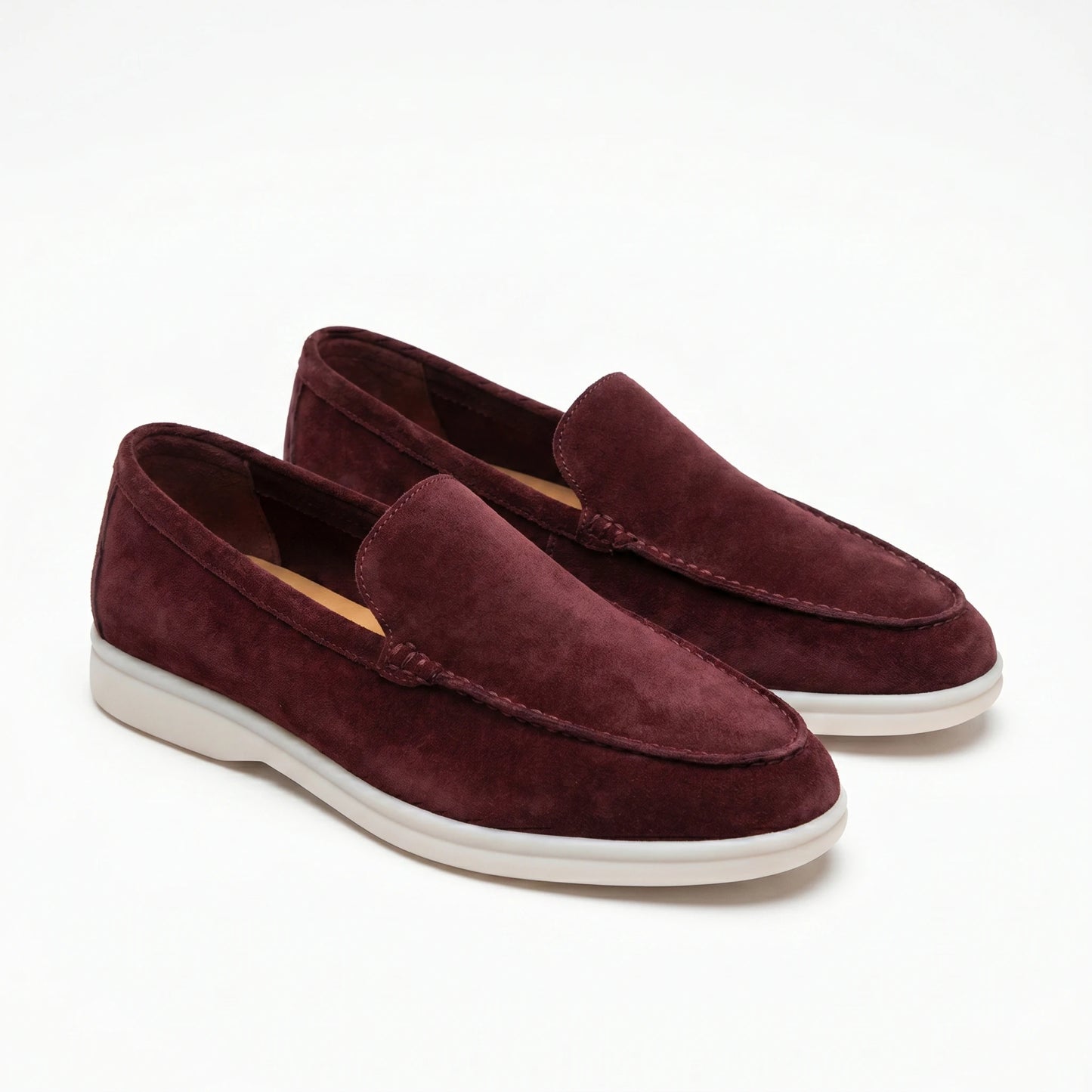 Stonebrook Studio - Stonebrook Studio | Leather Loafers Round Toe Comfort Slip - On Casual Shoes