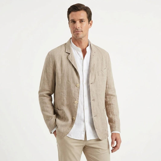 Stonebrook Studio - Stonebrook Studio | Men’s Linen Jacket Lightweight Breathable Everyday Relaxed Fit
