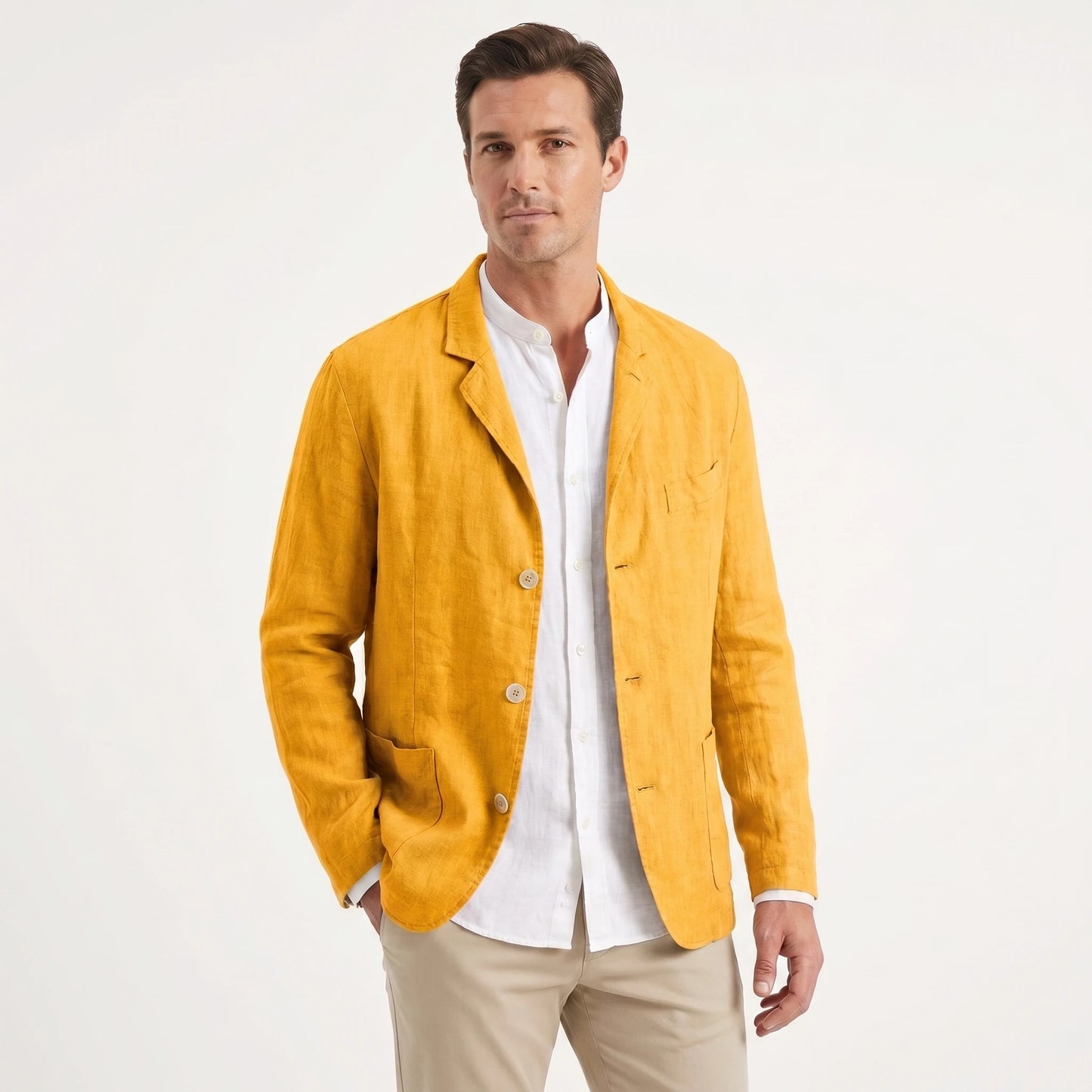 Stonebrook Studio - Stonebrook Studio | Men’s Linen Jacket Lightweight Breathable Everyday Relaxed Fit