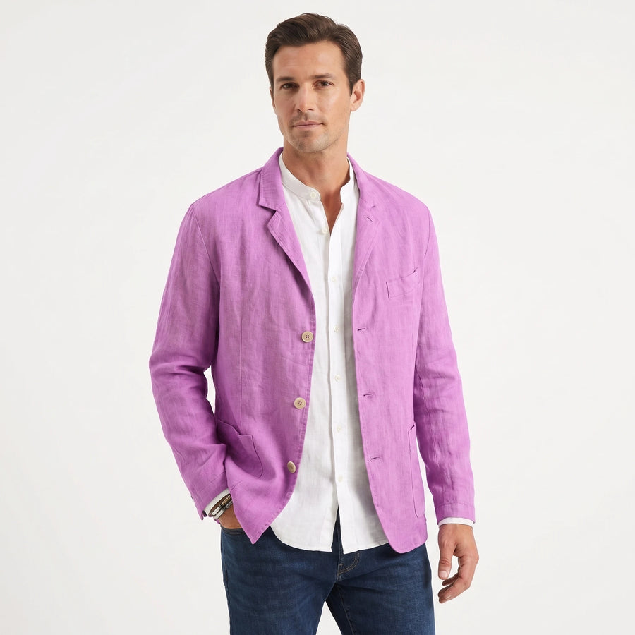 Stonebrook Studio - Stonebrook Studio | Men’s Linen Jacket Lightweight Breathable Everyday Relaxed Fit