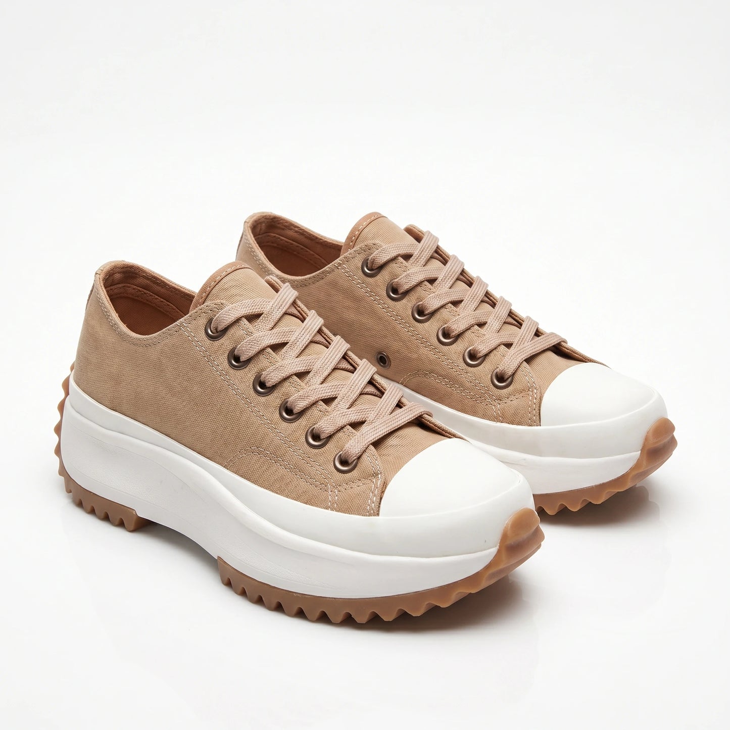 Stonebrook Studio - Stonebrook Studio | Canvas Lace - Up Sneakers Thick Sole Comfort Daily Wear
