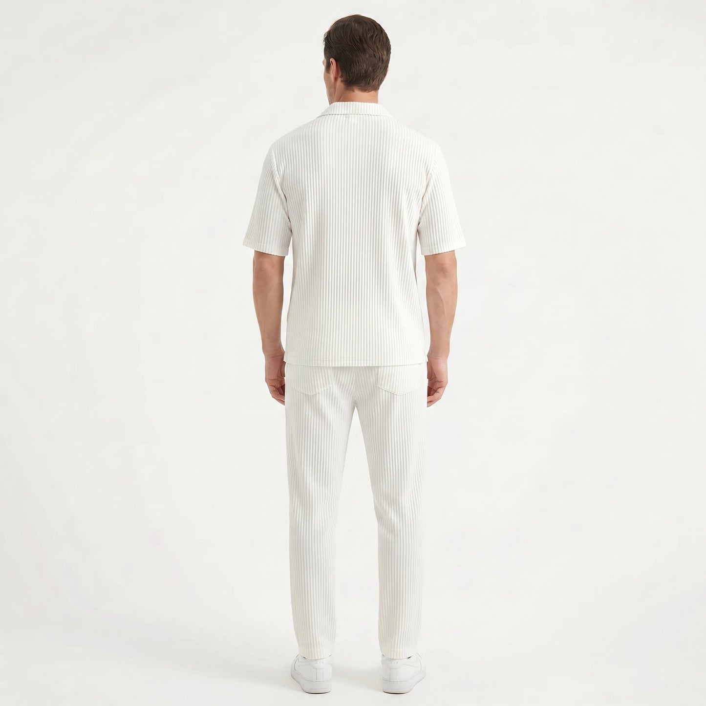 Stonebrook Studio - Stonebrook Studio | Men’s Ribbed Two Piece Set Breathable Cotton Blend Relaxed Fit