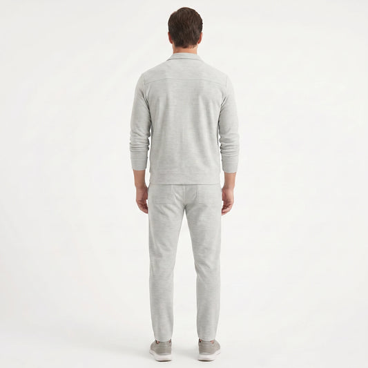 Stonebrook Studio - Stonebrook Studio | Men’s Textured Lounge Set - Two Piece Slim Fit Cotton Blend Outfit