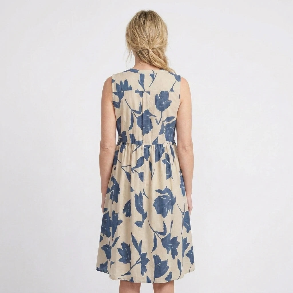 Stonebrook Studio | Women’s Floral Midi Dress Lightweight Comfortable A-Line Spring