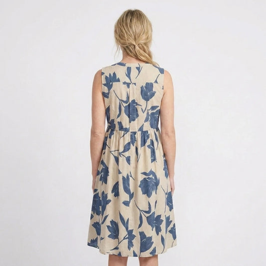Stonebrook Studio | Women’s Floral Midi Dress Lightweight Comfortable A-Line Spring