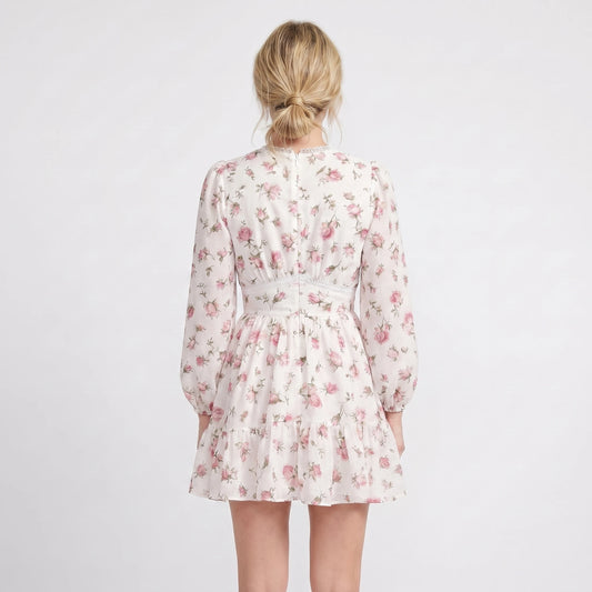 Stonebrook Studio | Women’s V-Neck Wrap Floral Mini Dress Lightweight A-Line Summer